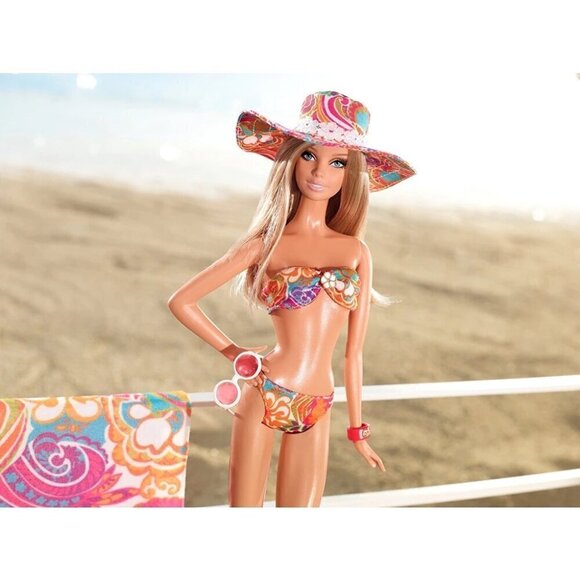 💕TRINA TURK x MALIBU BARBIE💕 Collaboration Pink Cuff Bracelet (Human Size) - Picture 7 of 16